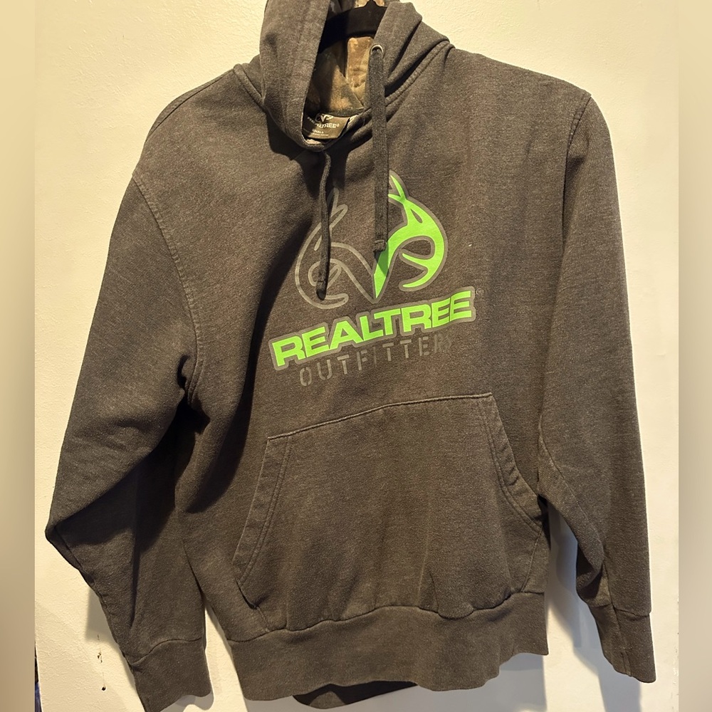 Realtree Brown Hoodie with Green Logo